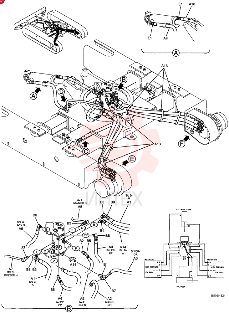 HYDRAULIC LINES, LOWER (PU02H00015F1) PU02H00015F1 (2)