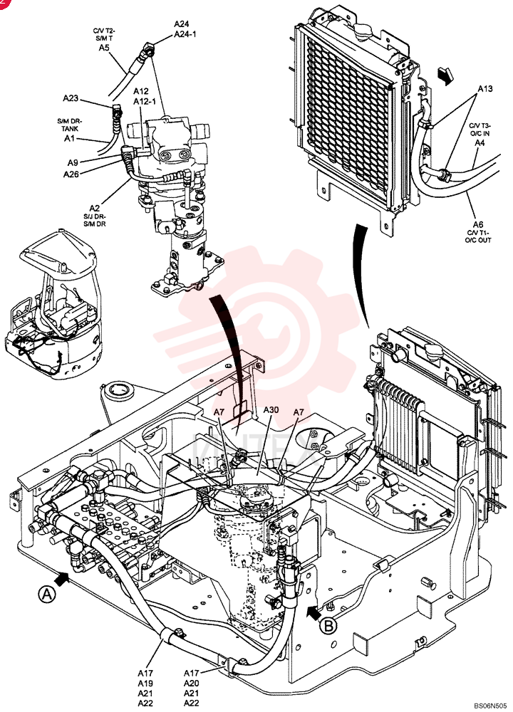 HYDRAULIC LINES, RETURN (PU32H00018F1)