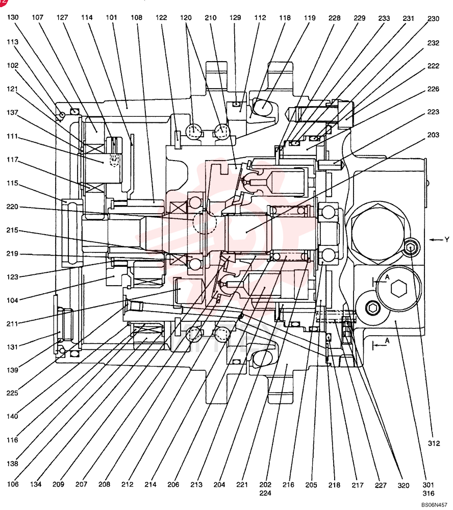 HYDRAULIC MOTOR PU15V00021F1 (2)