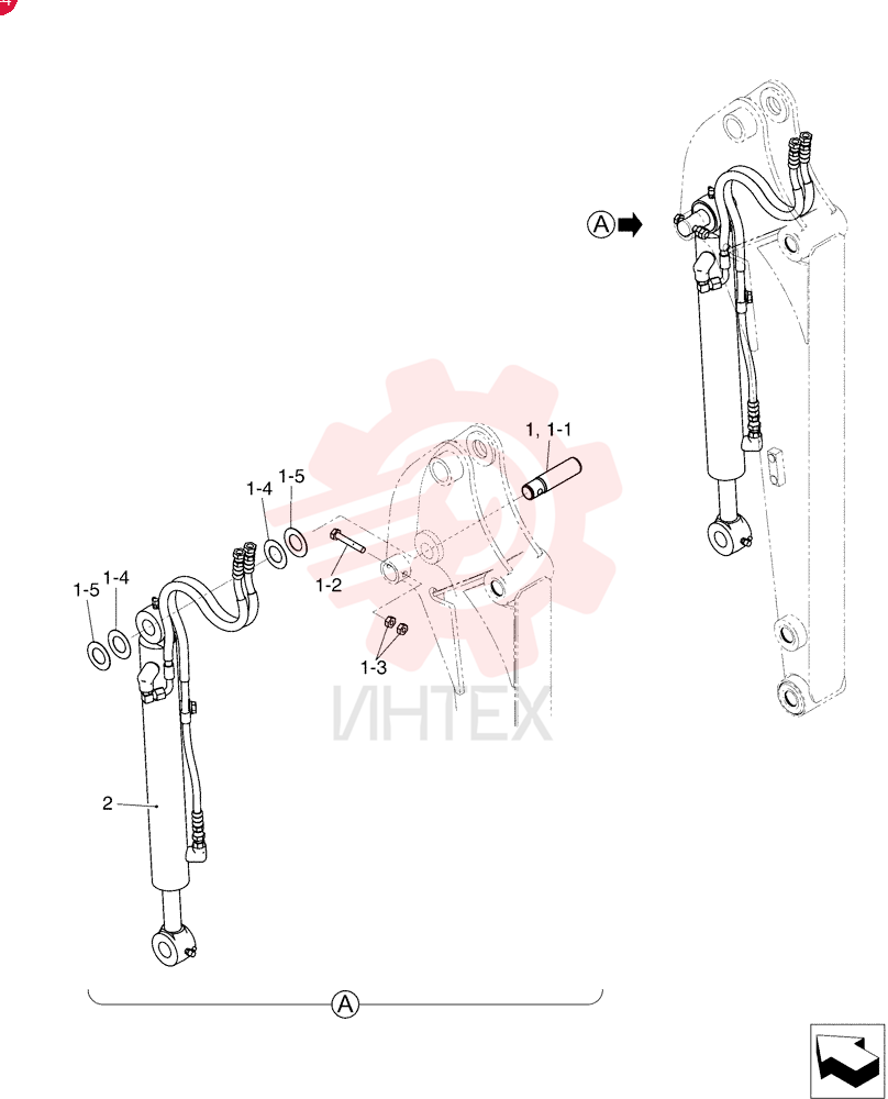Cylinder Instal (Bucket) PU12B00043F1 (1)