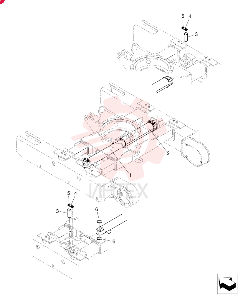 Cylinder Instal (Crawler) PU01V00034F1 (1)