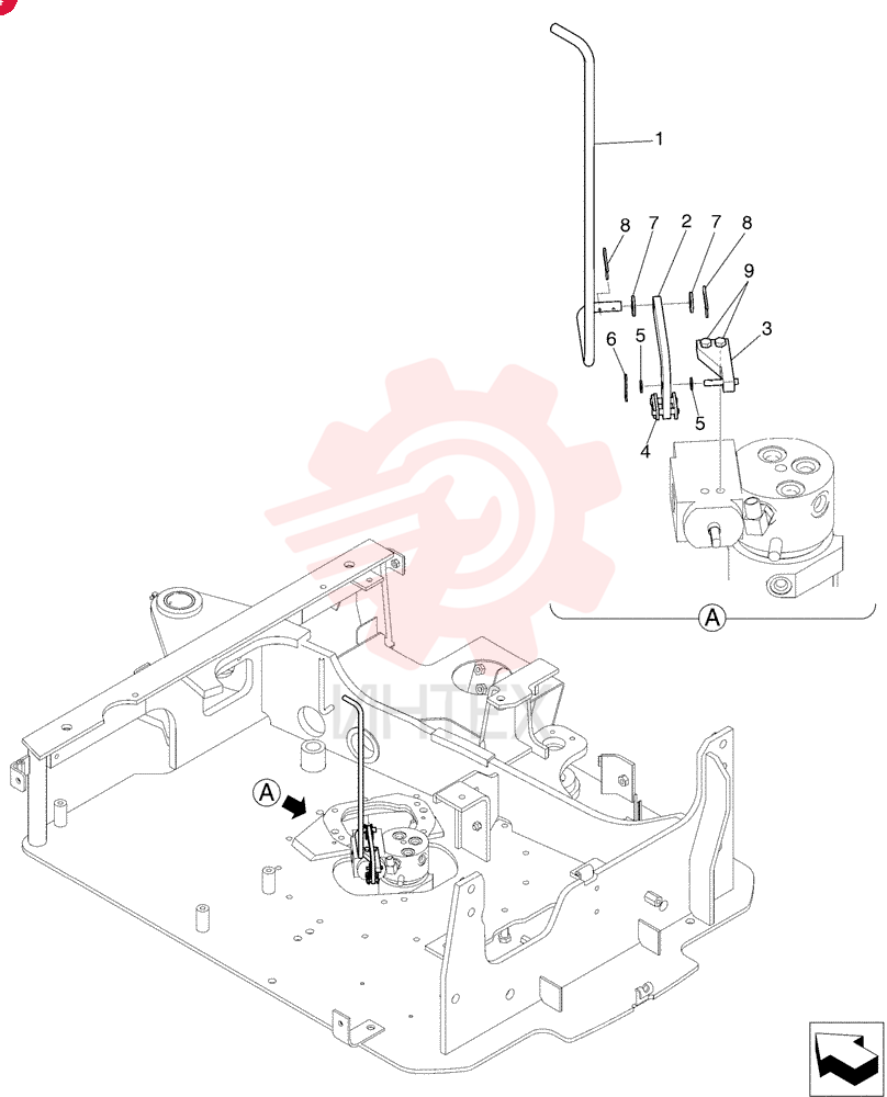 Lever Assy., Control (Crawler) PU50M00014F1
