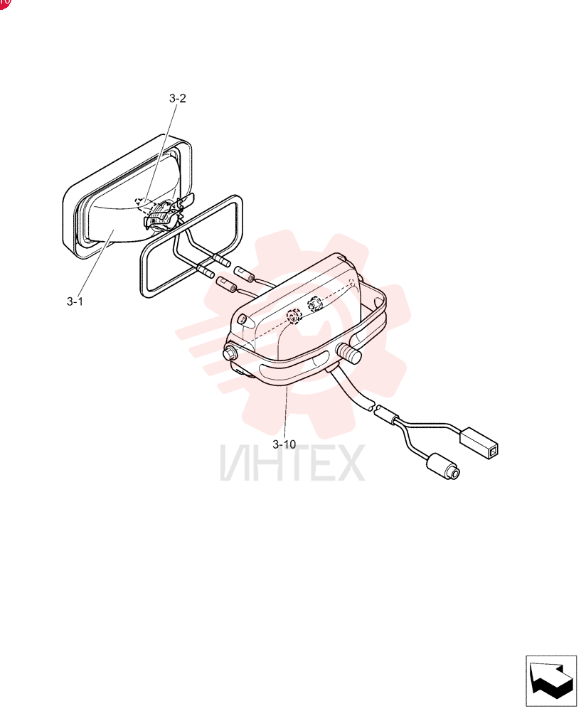 Light Assy. (Hand Rail) PU80E00007F1 (1)