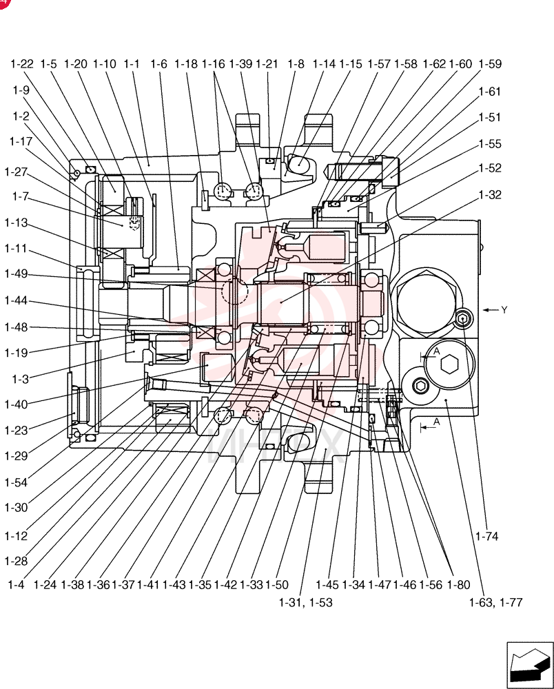 Motor Instal, Propel (With Parking Brake) PU53D00016F1 (3)