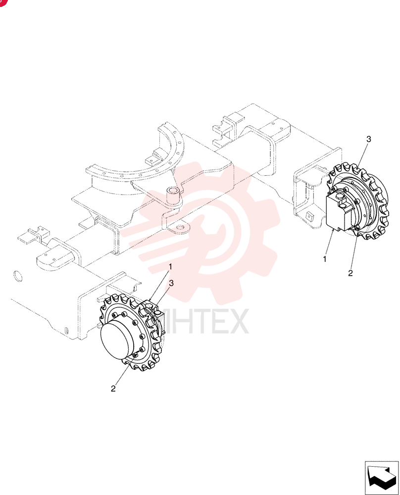 Motor Instal, Propel (With Parking Brake) PU53D00016F1 (1)