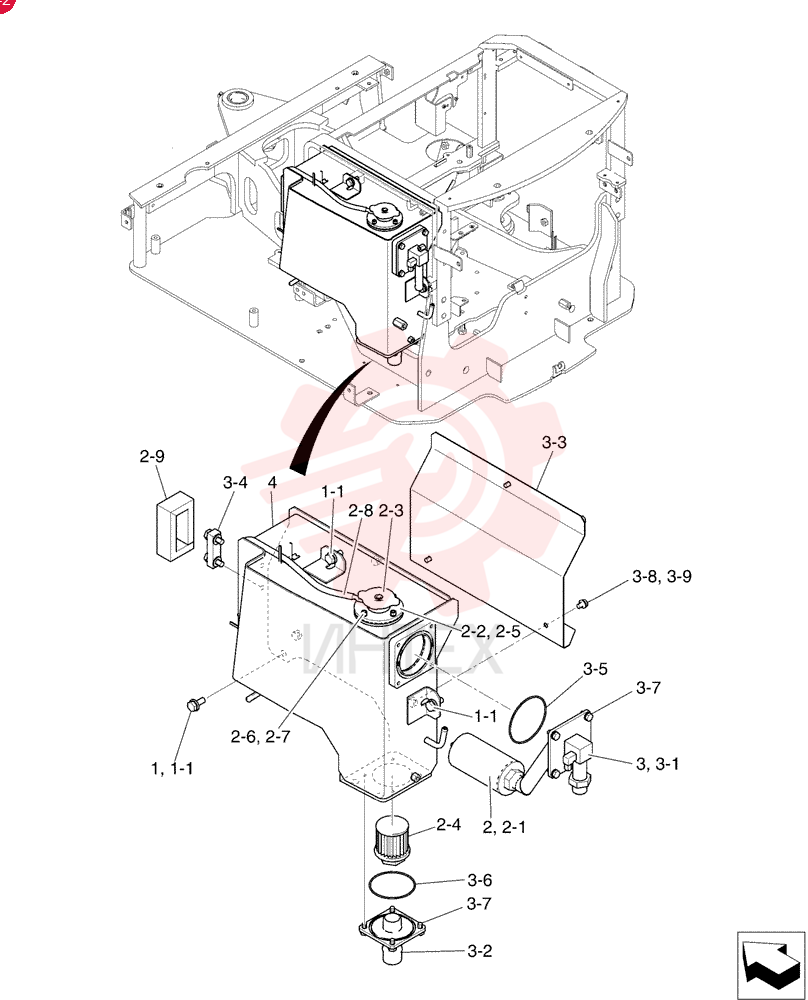 Tank Instal, Hyd. PU33H00026F1