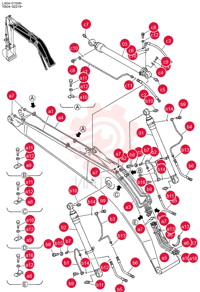 HYDRAULIC CYLINDER YB01V00009F2 (2)