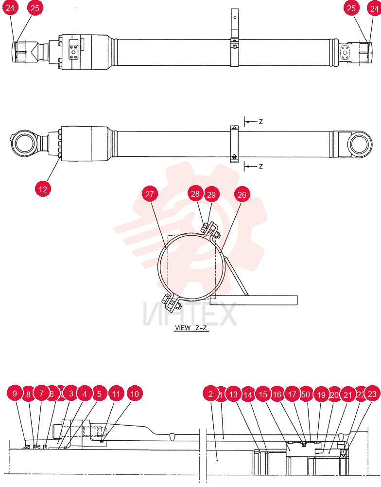 HYDRAULIC CYLINDER YB01V00009F2 (5)