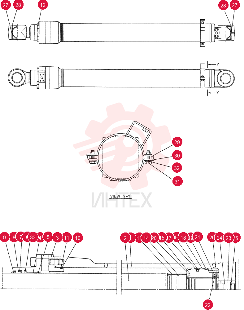 HYDRAULIC CYLINDER YB01V00010F2