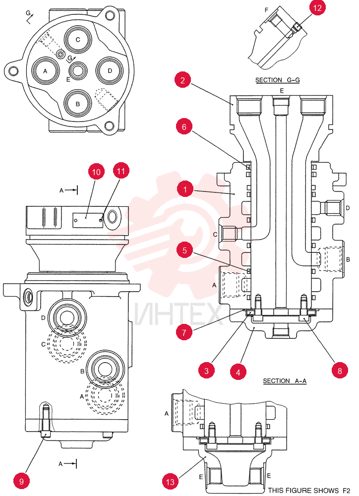 HYDRAULIC SWIVEL YN55V00037F1