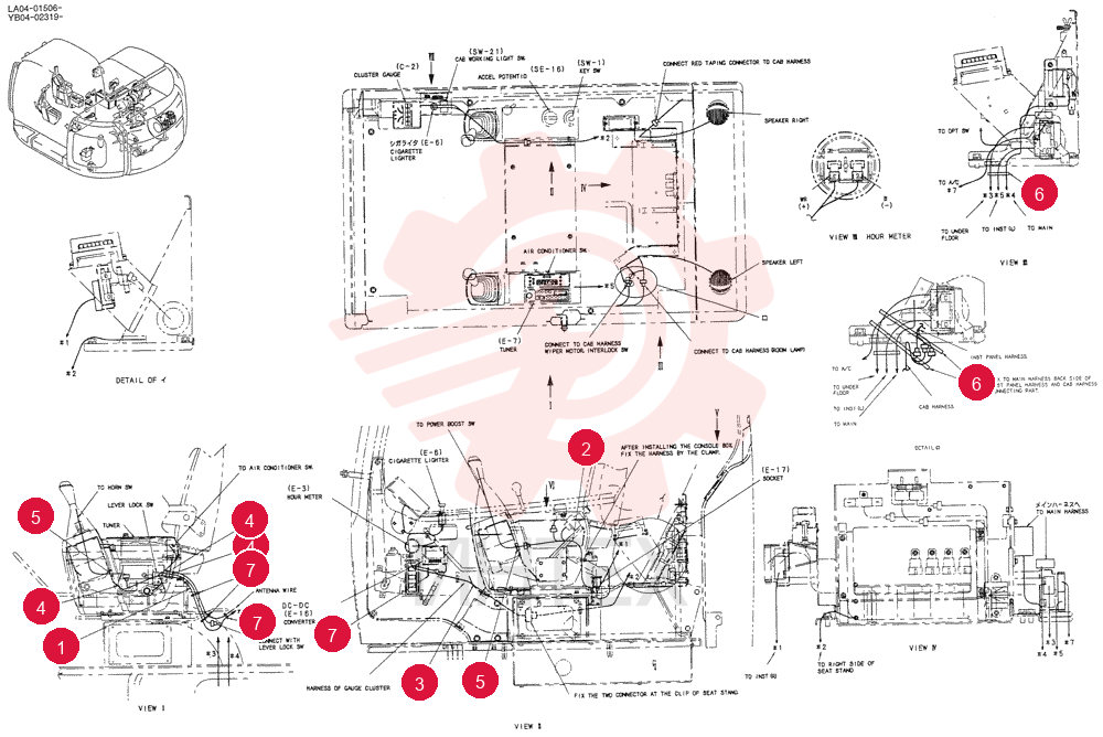 HARNESS ASSY, CAB YB14E00015F1 (3)