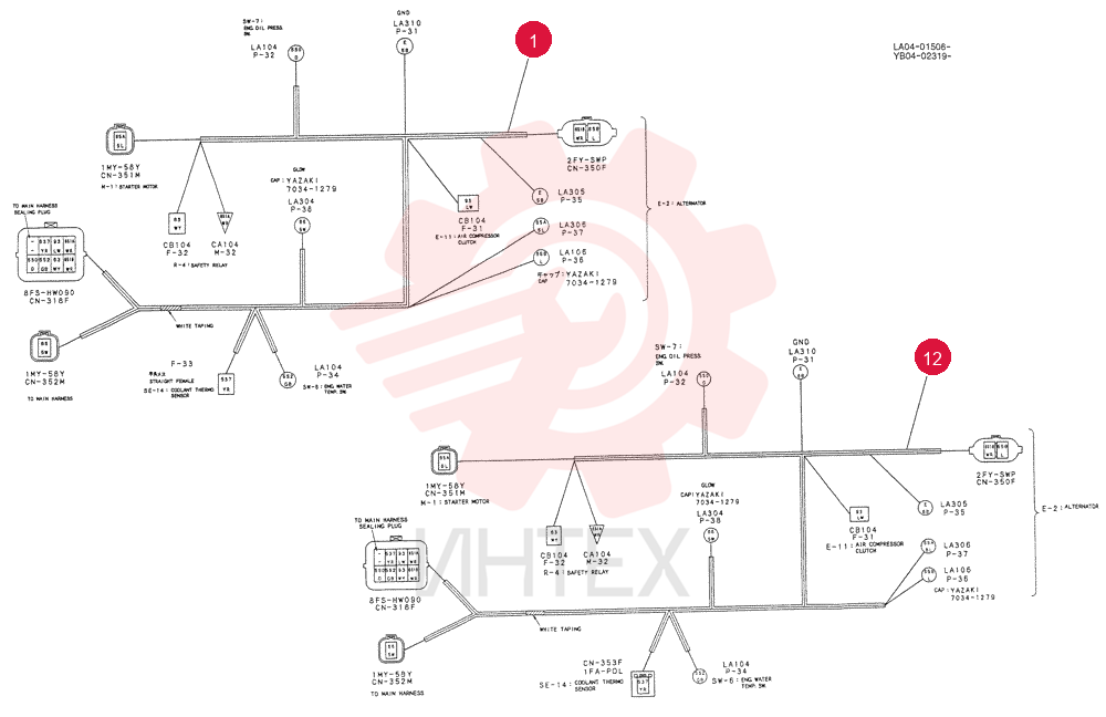 HARNESS ASSY, ENGINE, Start Serial: LA04-01550 YB16E00001F2 (1)