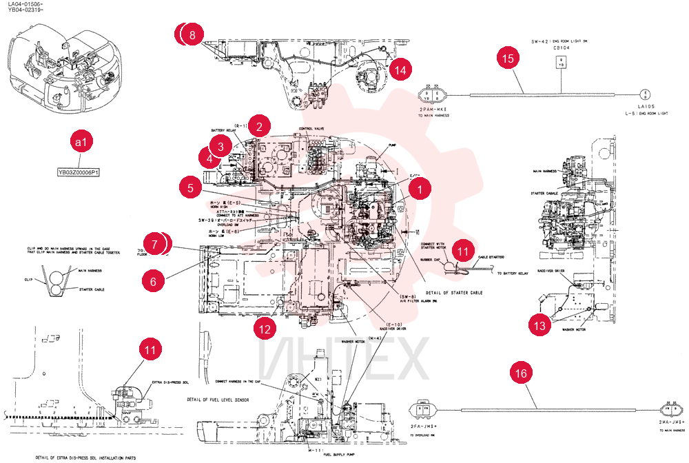 HARNESS ASSY, UPP YB13E00010F1 (4)