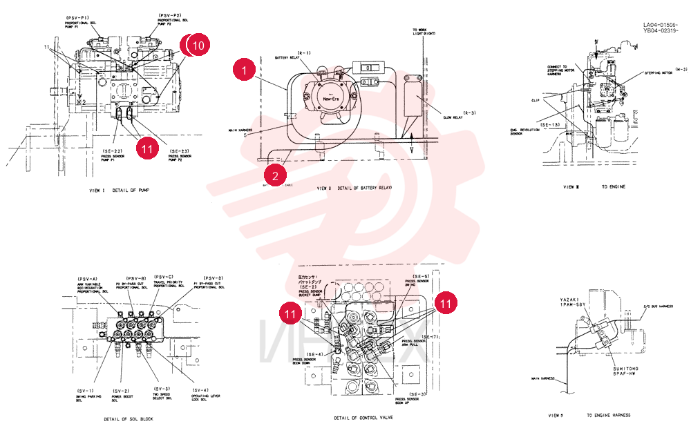 HARNESS ASSY, UPP YB13E00010F1 (1)