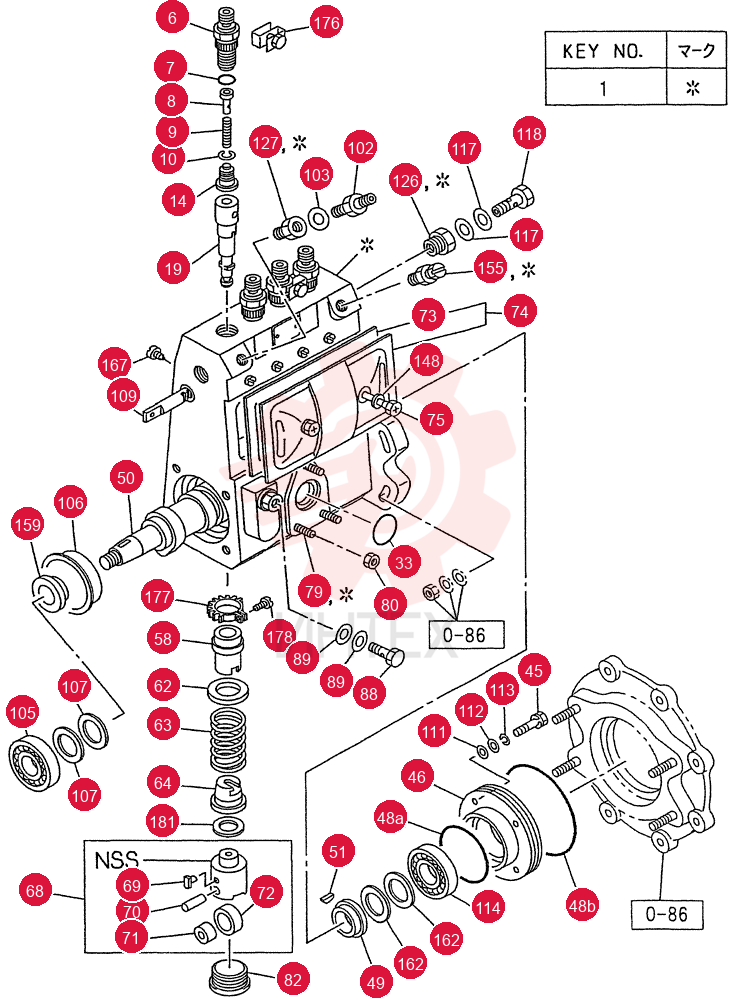 HOUSING; PUMP, FUEL INJ VI8971468110