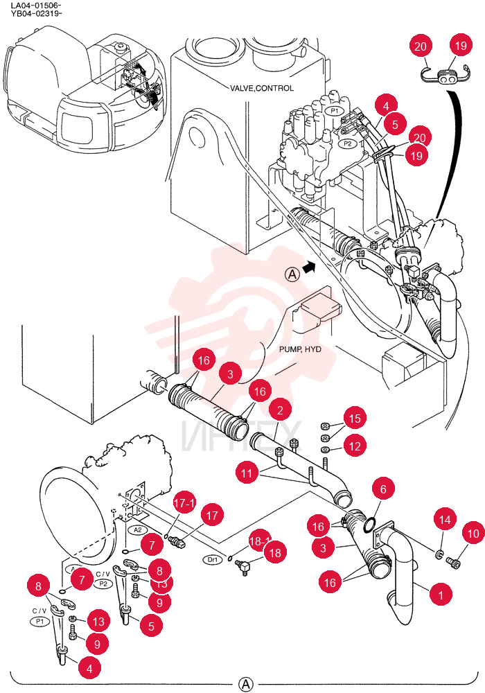 HYD LINES, PUMP YB30H00002F1