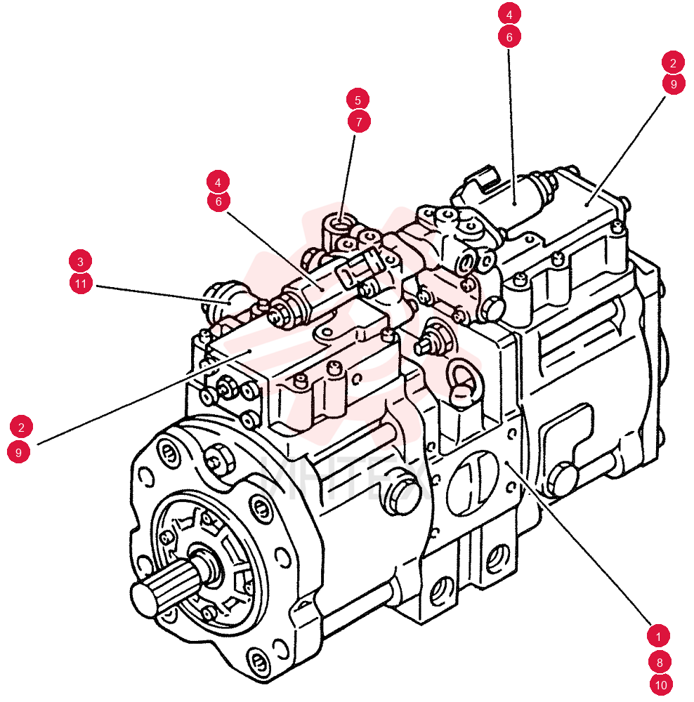 HYDRAULIC PUMP,80 CC