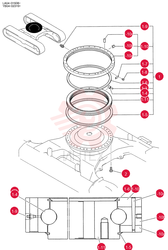 RING ASSY, SLEWING YB40F00002F1