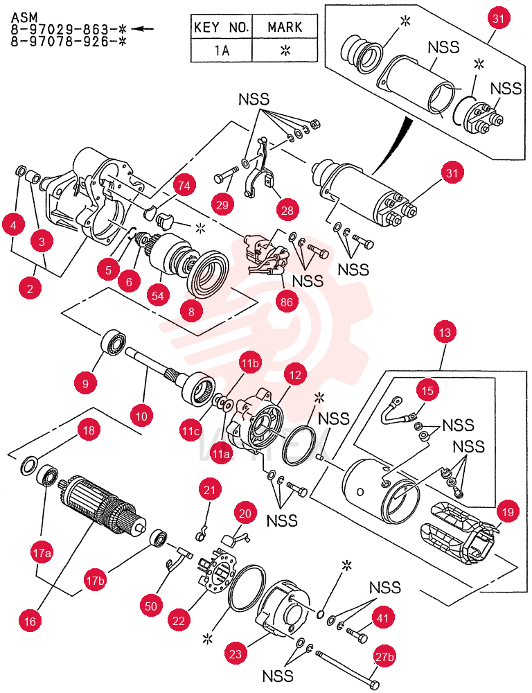 STARTER MOTOR VI8970298637 (2)