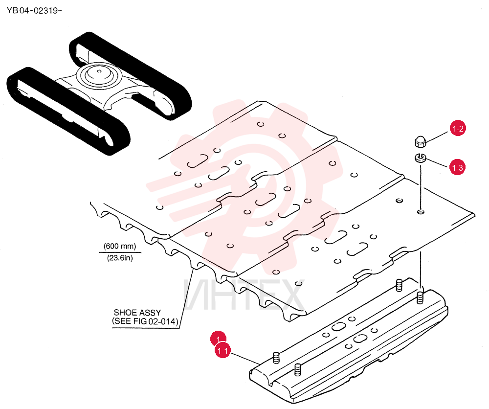 TRACK SHOE YN62D00014F1