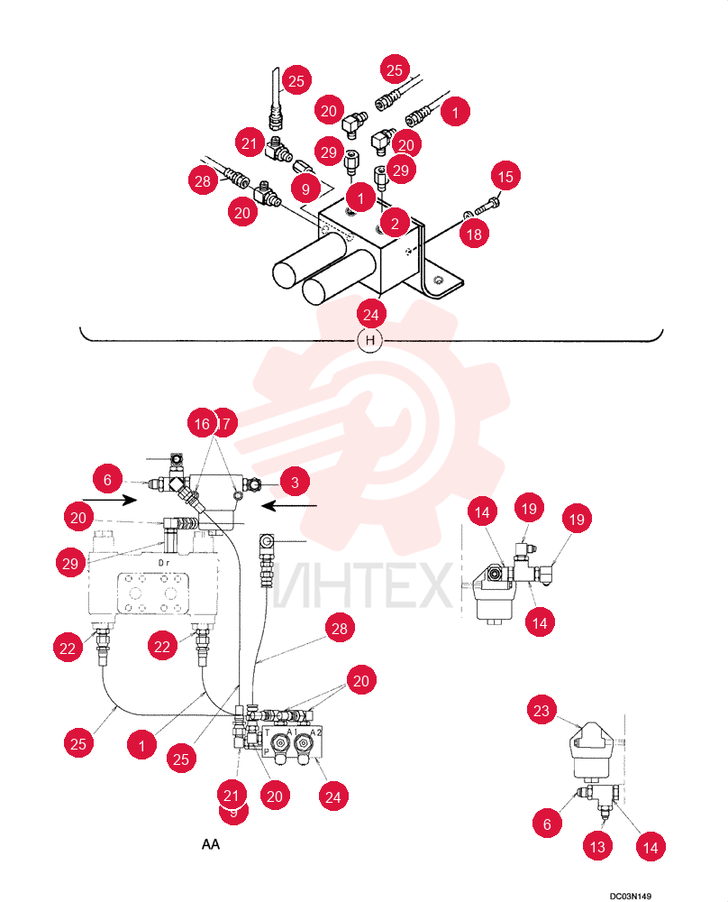 CONTROL LINES, PUMP YN06H00068F1 (2)