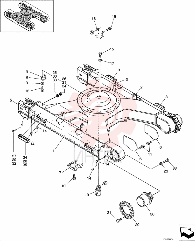 FRAME ASSY, LOWER, Incl. 2 - 5