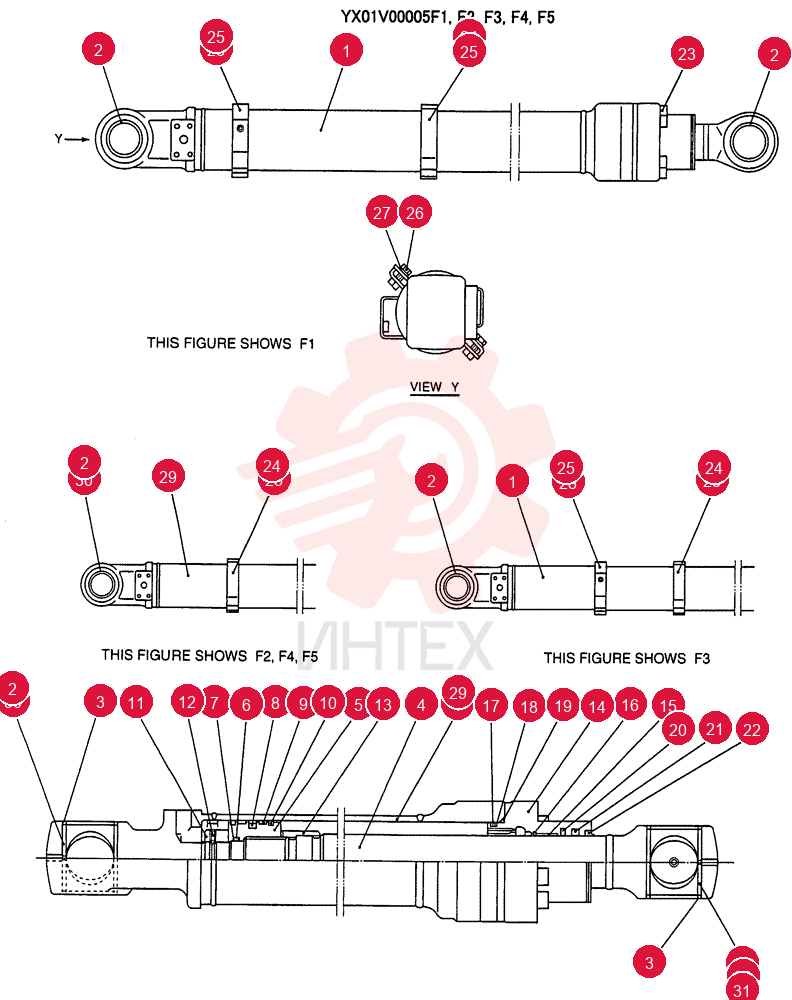 BUCKET CYLINDER YX01V00005F1