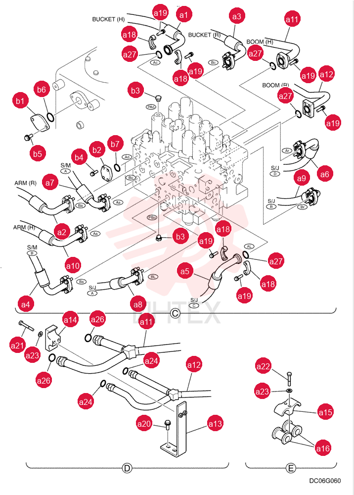 HYDRAULIC HOSE YN03H01805D1 (2)
