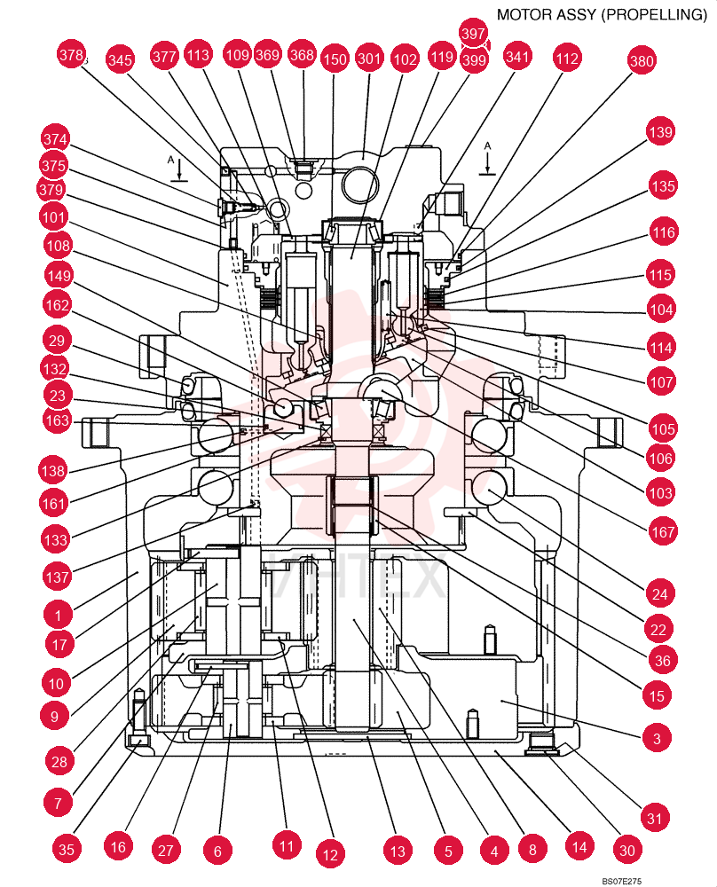 HYDRAULIC MOTOR YN15V00037F1 (2)