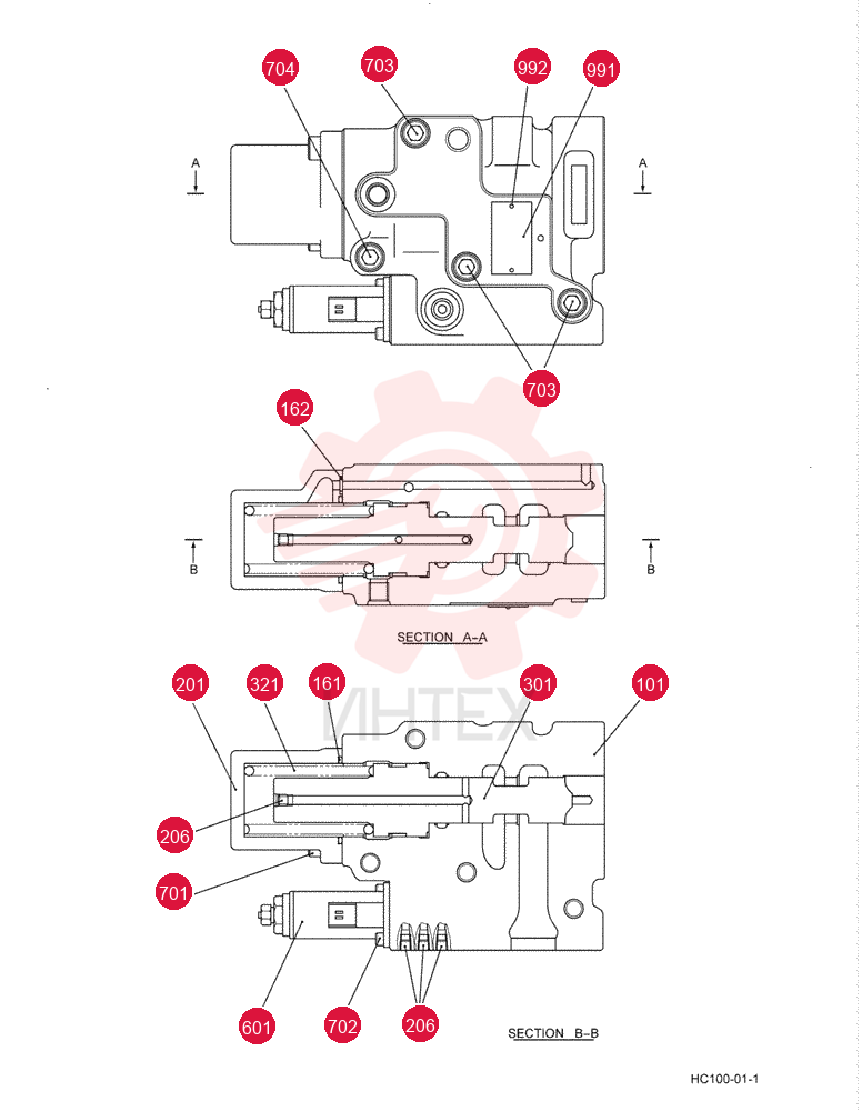 HYDRAULIC VALVE YN30V00104F1 (2)