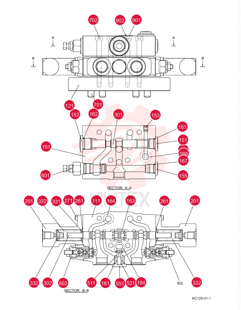 HYDRAULIC VALVE YN30V00108F1 (2)
