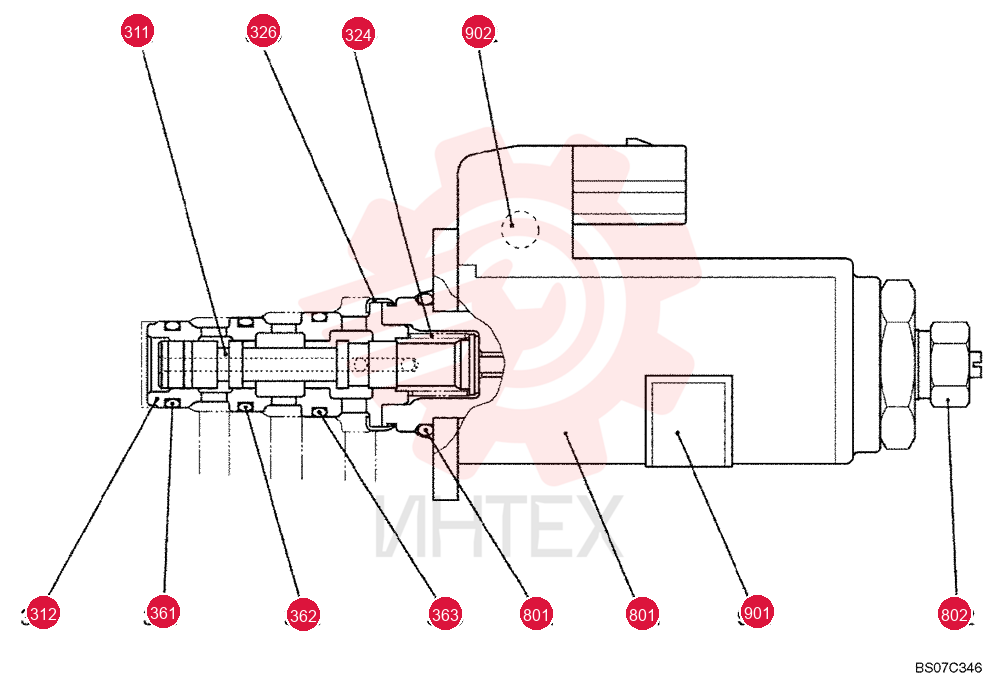 SOLENOID VALVE,Cartridge W/Coil YN35V00050F1 (1)