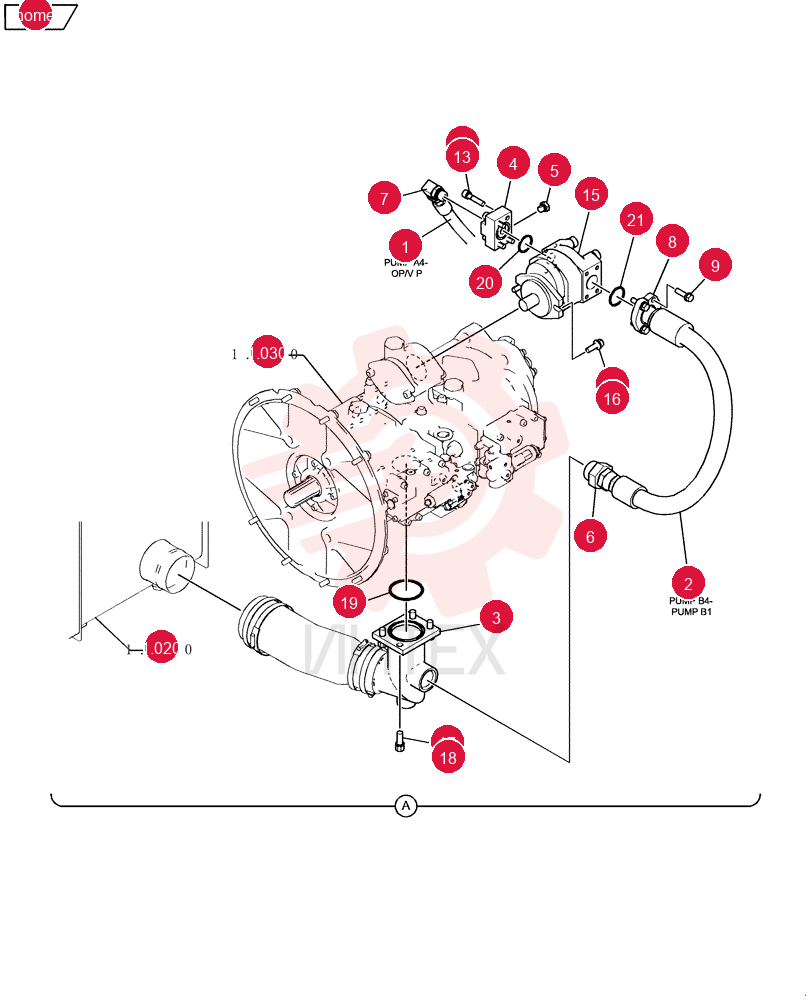 HOSE ASSY. ZX25M08300 (3)