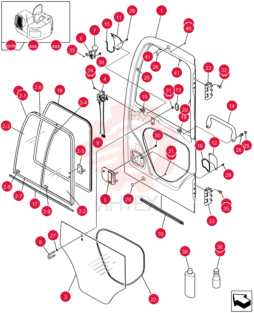Схема (E235BSR) - CRAWLER EXCAVATOR (5/07-) YB51C01014P1