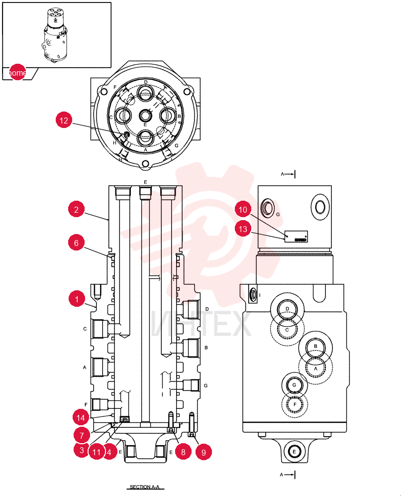 Схема (E235BSR) - CRAWLER EXCAVATOR (5/07-) YY55V01008P1