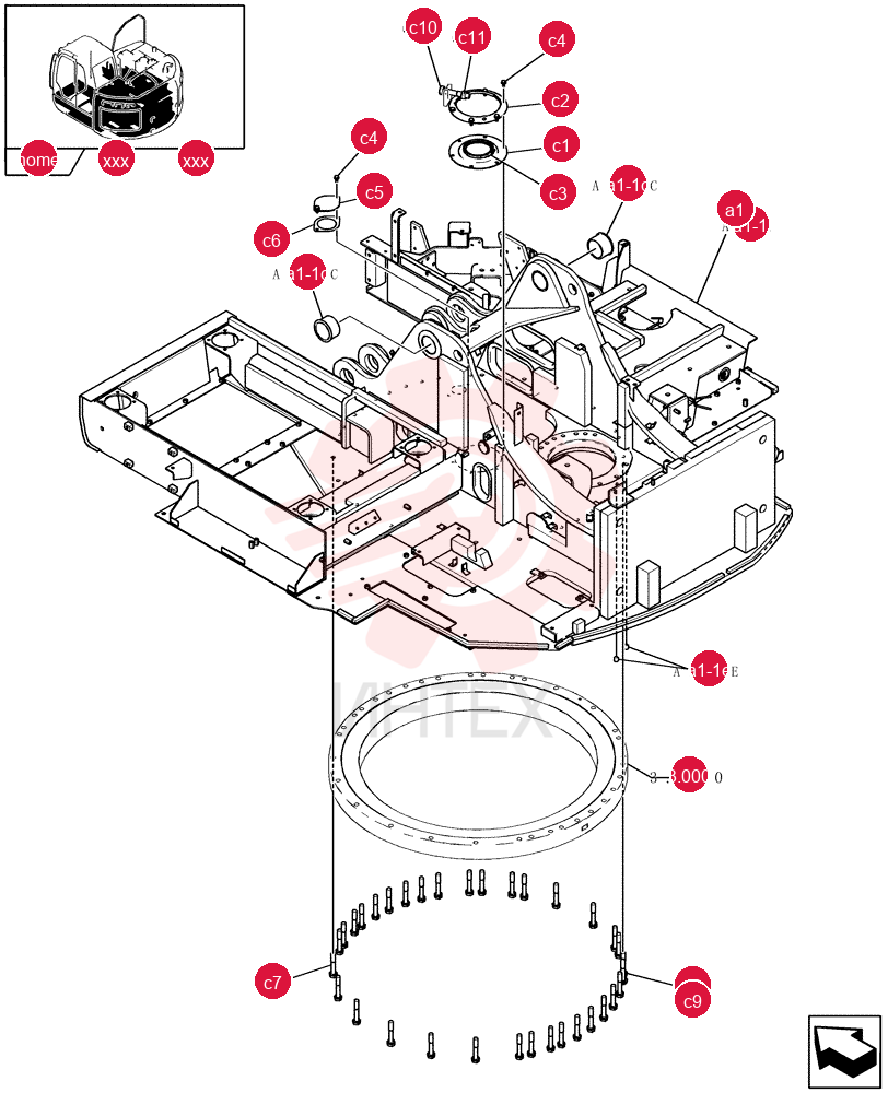 Схема (E235BSR) - CRAWLER EXCAVATOR (5/07-) YF52F00066F1