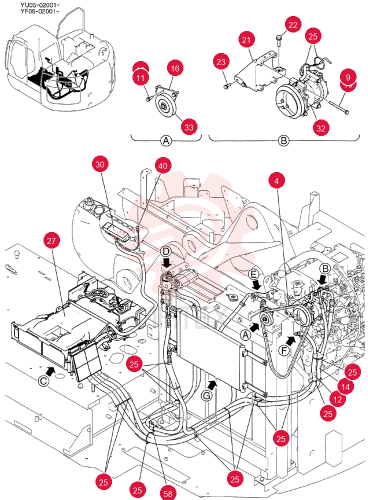 CONDITIONER ASSY, AIR YB20M00010F1 (2)