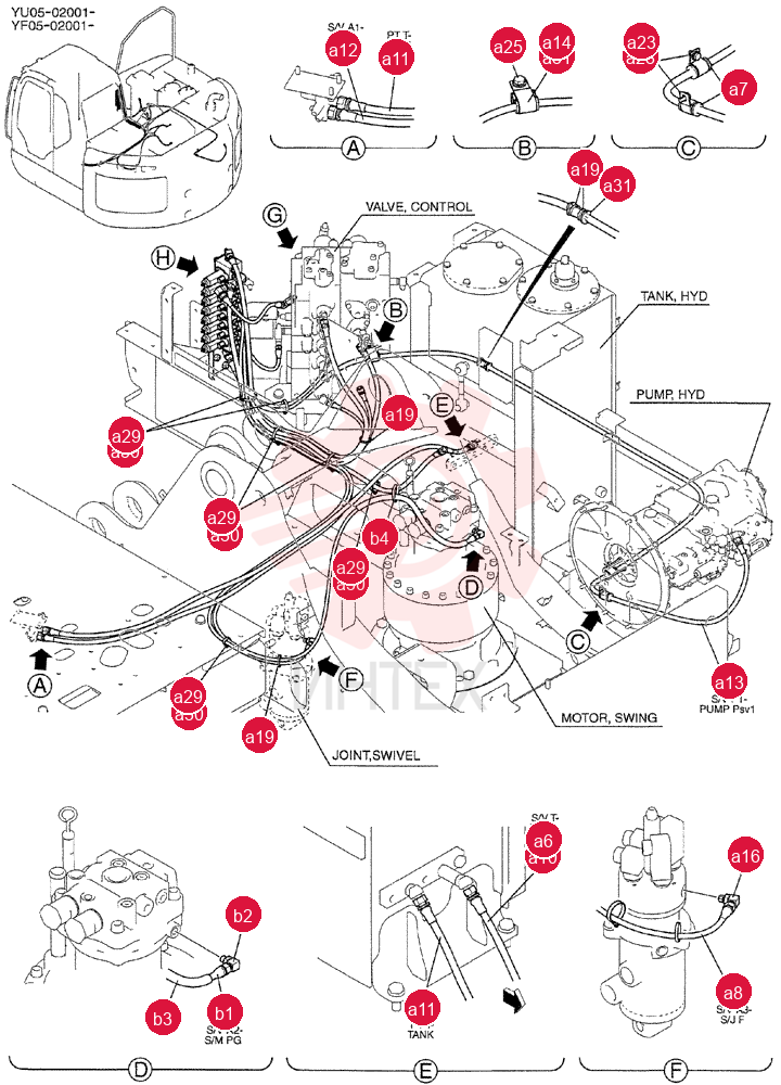 CONTROL LINES, VALVE YF64H00100F1 (1)