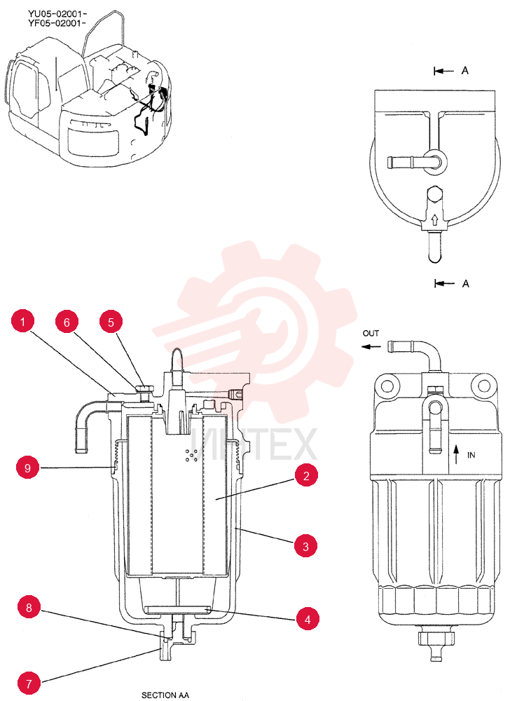 FUEL FILTER YN21P01036F1
