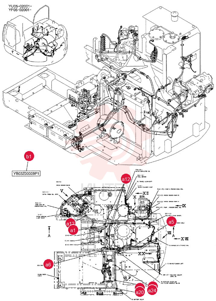 HARNESS ASSY, UPP YB13E00023F1 (1)