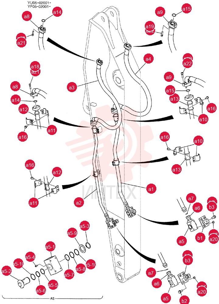 HYD LINES, ARM 3. 33M YF43H00023F1