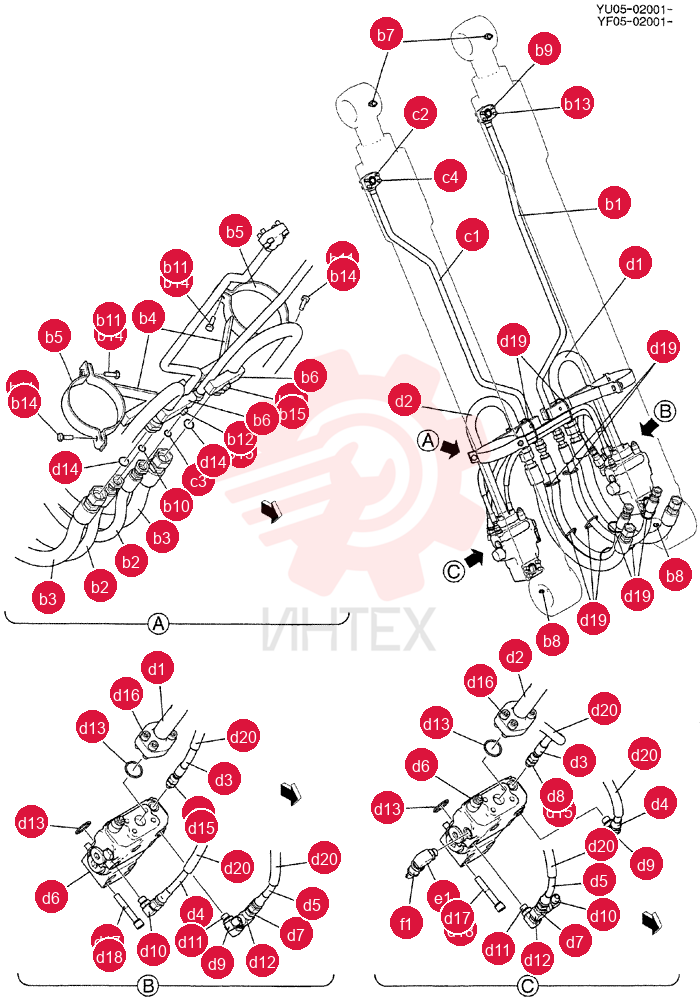 HYD LINES, BOOM YF42H00034F1 (1)
