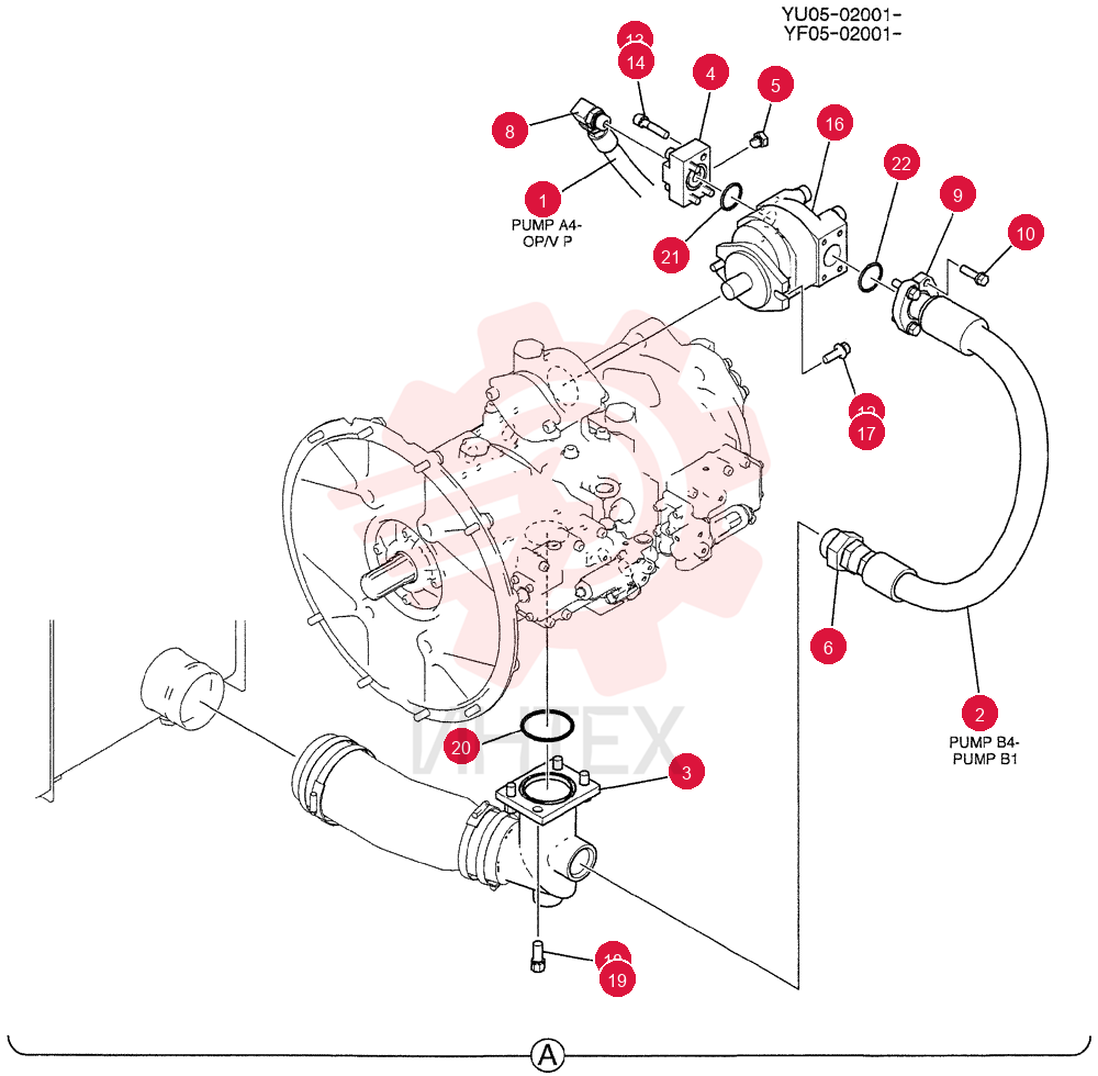 HYD LINES, PUMP YF30H00008F1 (1)