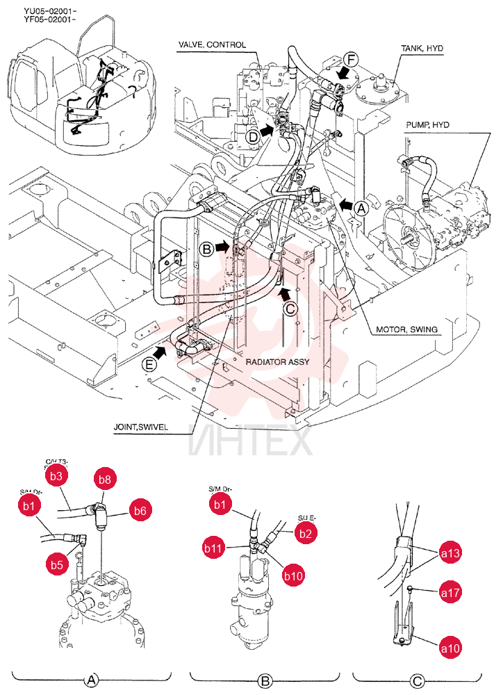 HYD LINES, RETURN YF32H00008F1 (1)
