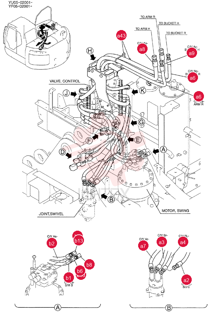HYD LINES, UPP YF03H00068F1 (2)