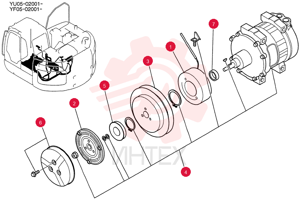 COMPRESSOR,W/ Pulley YX91V00001F1
