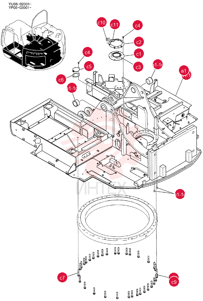 FRAME ASSY, UPP YF52F00067F1 (1)