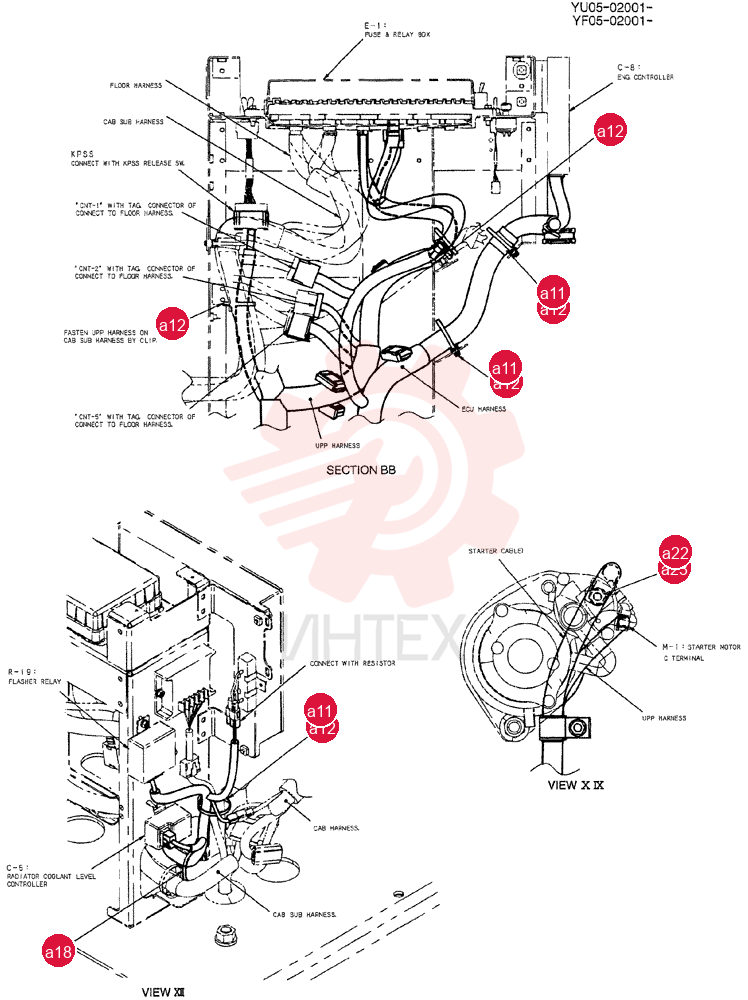 HARNESS ASSY, UPP YB13E00023F1 (9)