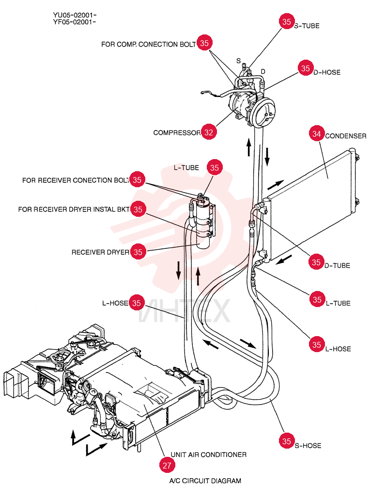 CONDITIONER ASSY, AIR YB20M00010F1 (2)