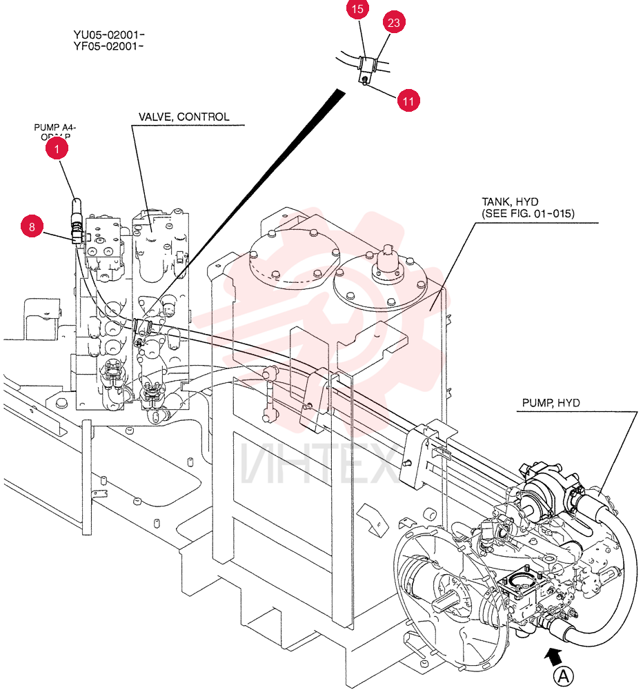HYD LINES, PUMP YF30H00008F1 (3)